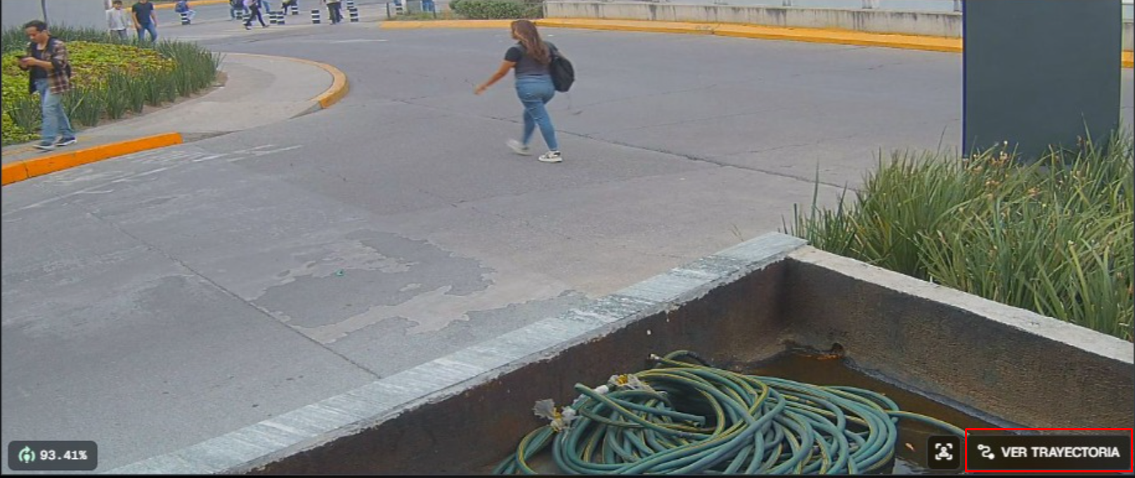 Trayectoria de una persona sobre la escena